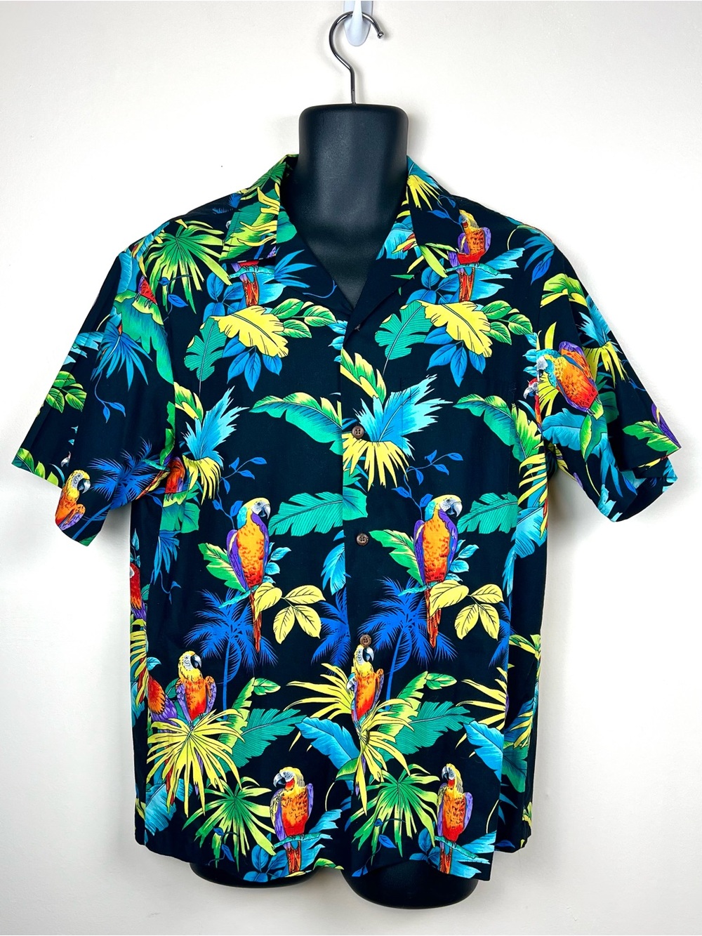 Vintage Aloha Shirt Parrots Styled by RJ  Hawaii Large